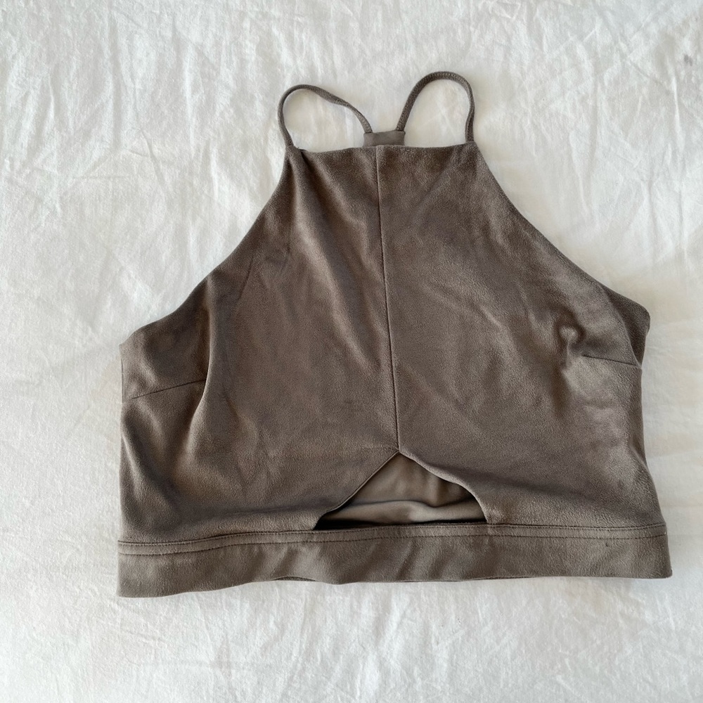 Kendall + Kylie high neck tank 🤎
